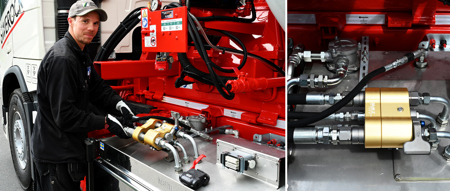 MSM utilizza CEJN Multi-X GII per il suo sistema di collegamento autocarro rapido consentendo un risparmio di tempo fino a 6 minuti ad ogni cambio di allestimento