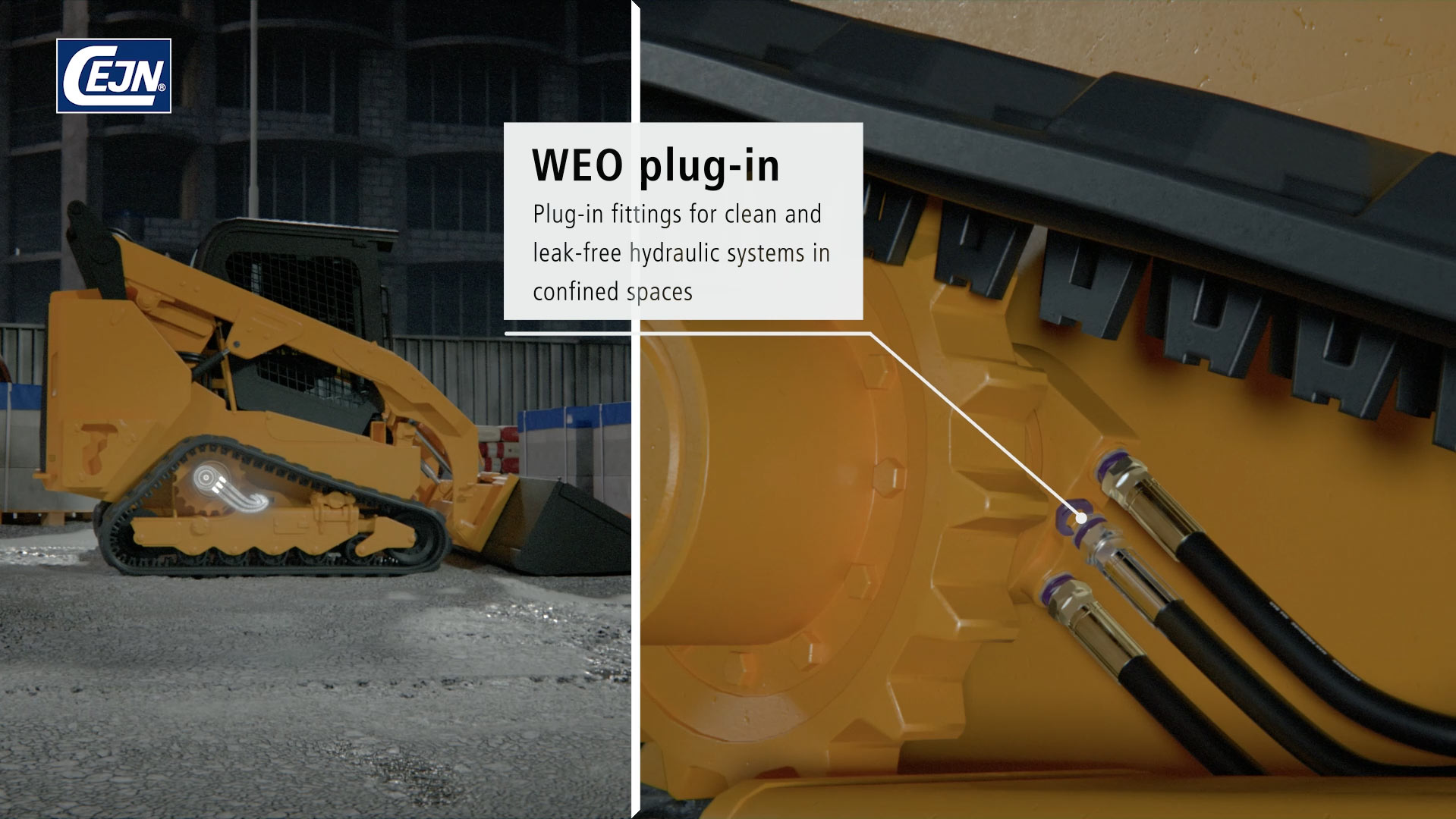 WEO plug-in fittings for construction machines