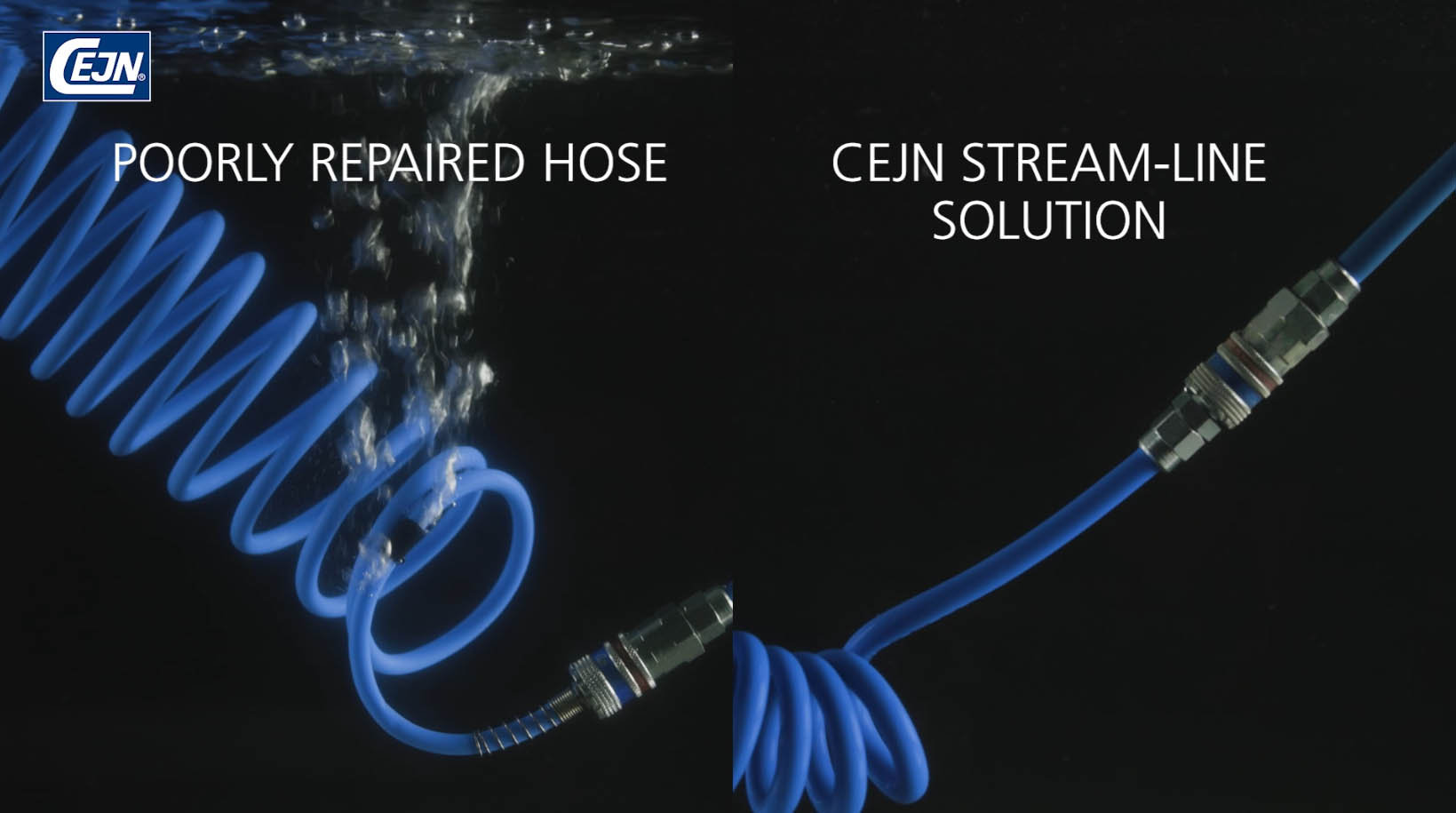 Compressed air optimisation - Poorly repaired hoses vs CEJN Stream-Line