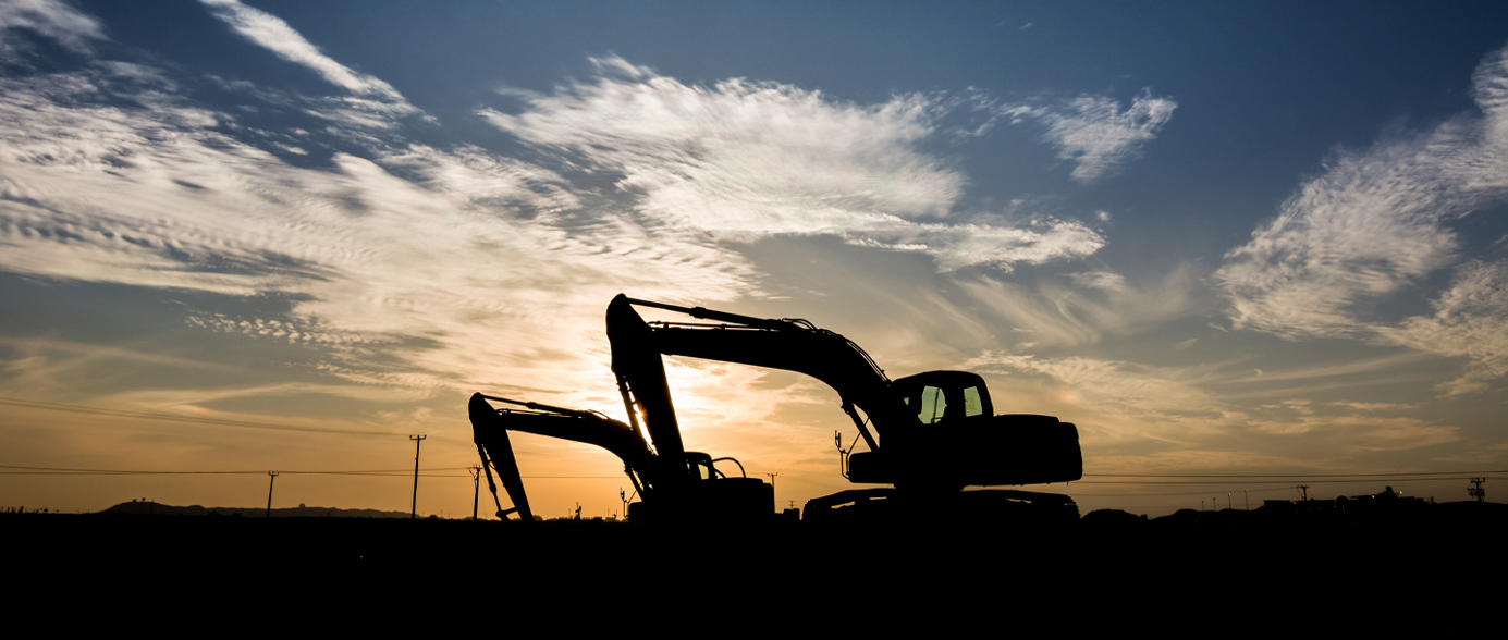 Generic picture of excavator silhouettes 