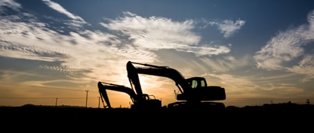 Generic picture of excavator silhouettes 