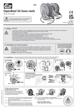 OpenReel SS hose reels - Manual