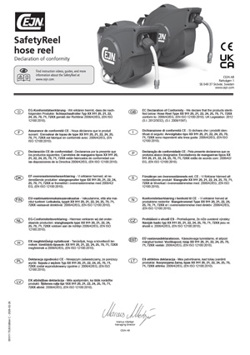 SafetyReel hose reels - Declaration of Conformity (CE)