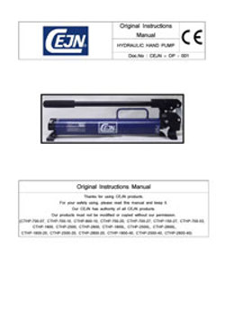 PHA hydraulic hand pumps