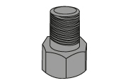 Original state of bolt and nut before stretching